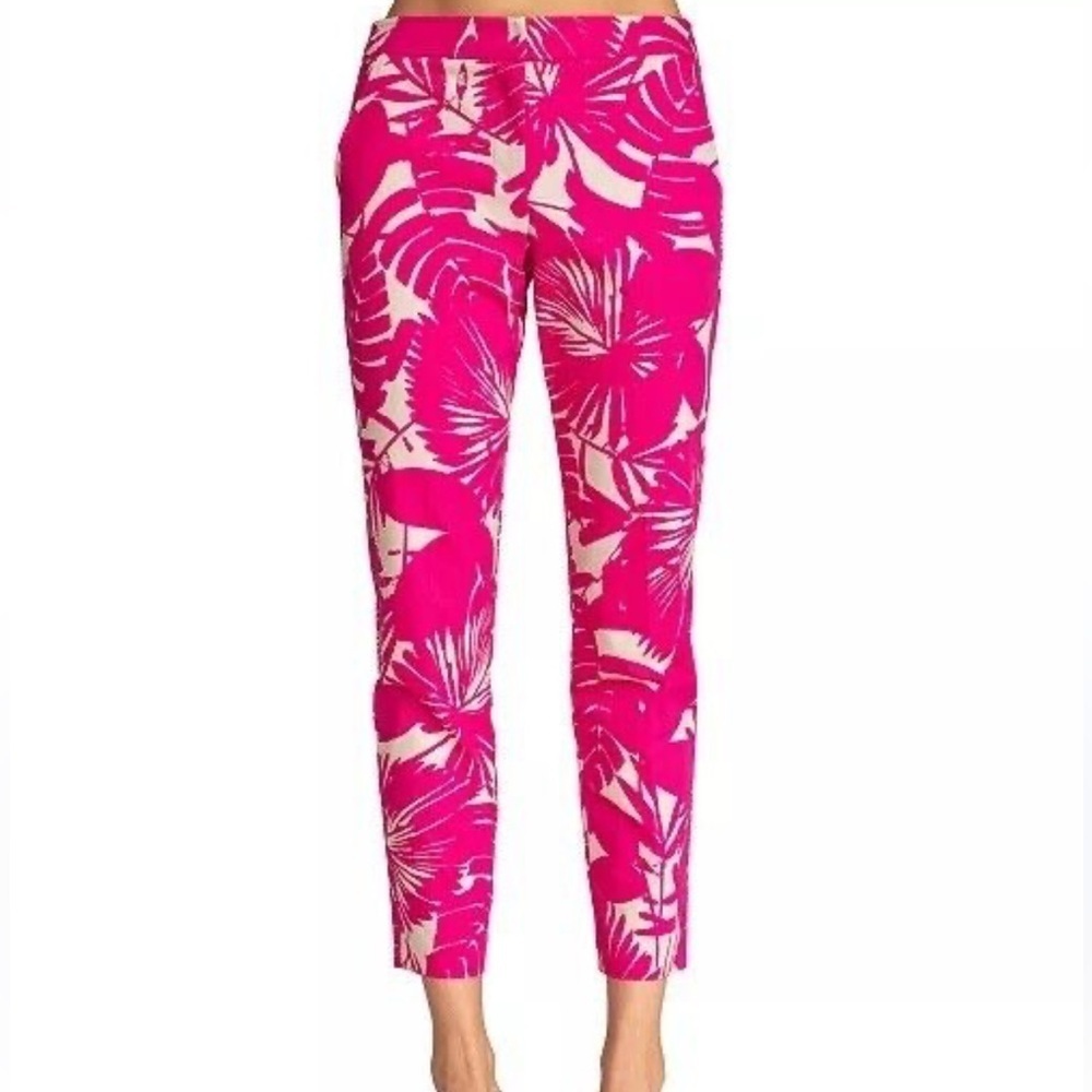 NEW Trina Turk Cropped Pink Patterned Pants